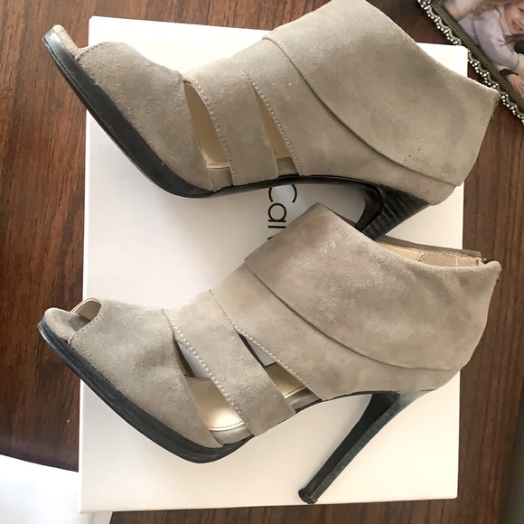 Calvin Klein Patrish Kid Suede Heels - Picture 6 of 7